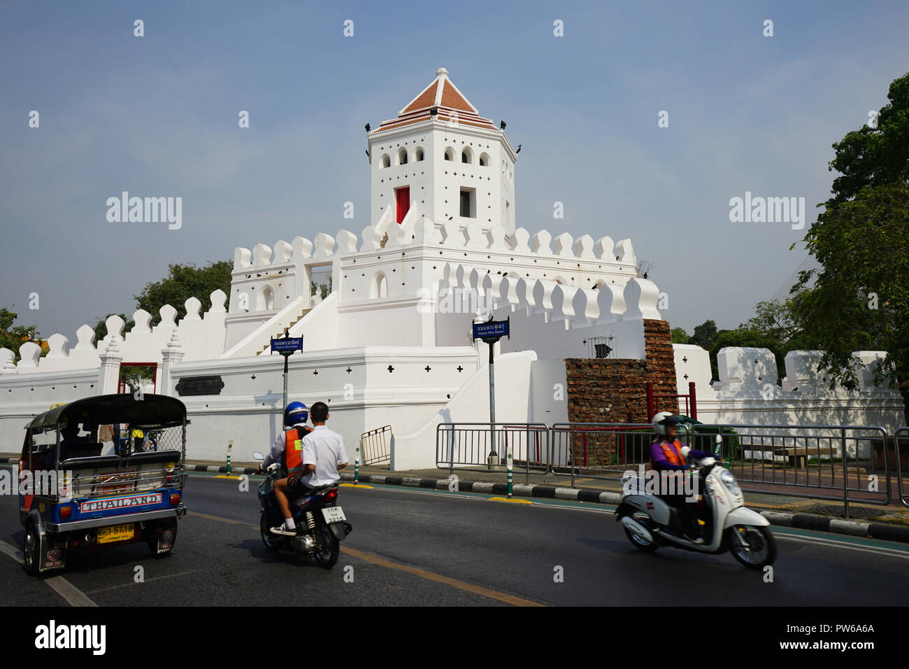 Phra Sumen Fort, Pom Pra Sumen, Phra Nakhon, Bangkok, Thaïlande, Asie Banque D'Images