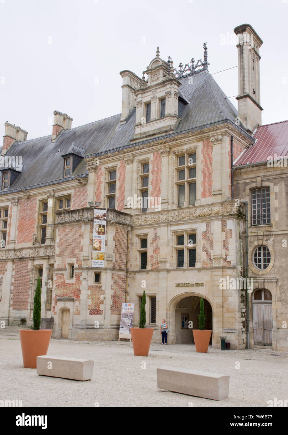 Palais des Archevêques Sens maintenant museum Banque D'Images