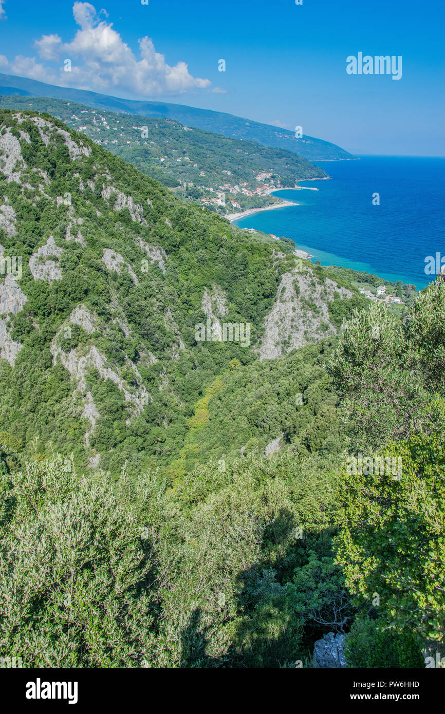 Pont de Damouchari, site de tournage pour 'Mamma Mia', Pelion, Grèce Banque D'Images