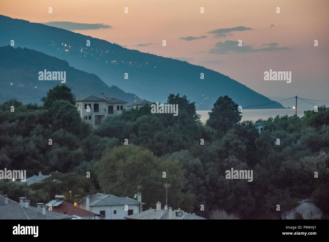 Pont de Damouchari, site de tournage pour 'Mamma Mia', Pelion, Grèce Banque D'Images