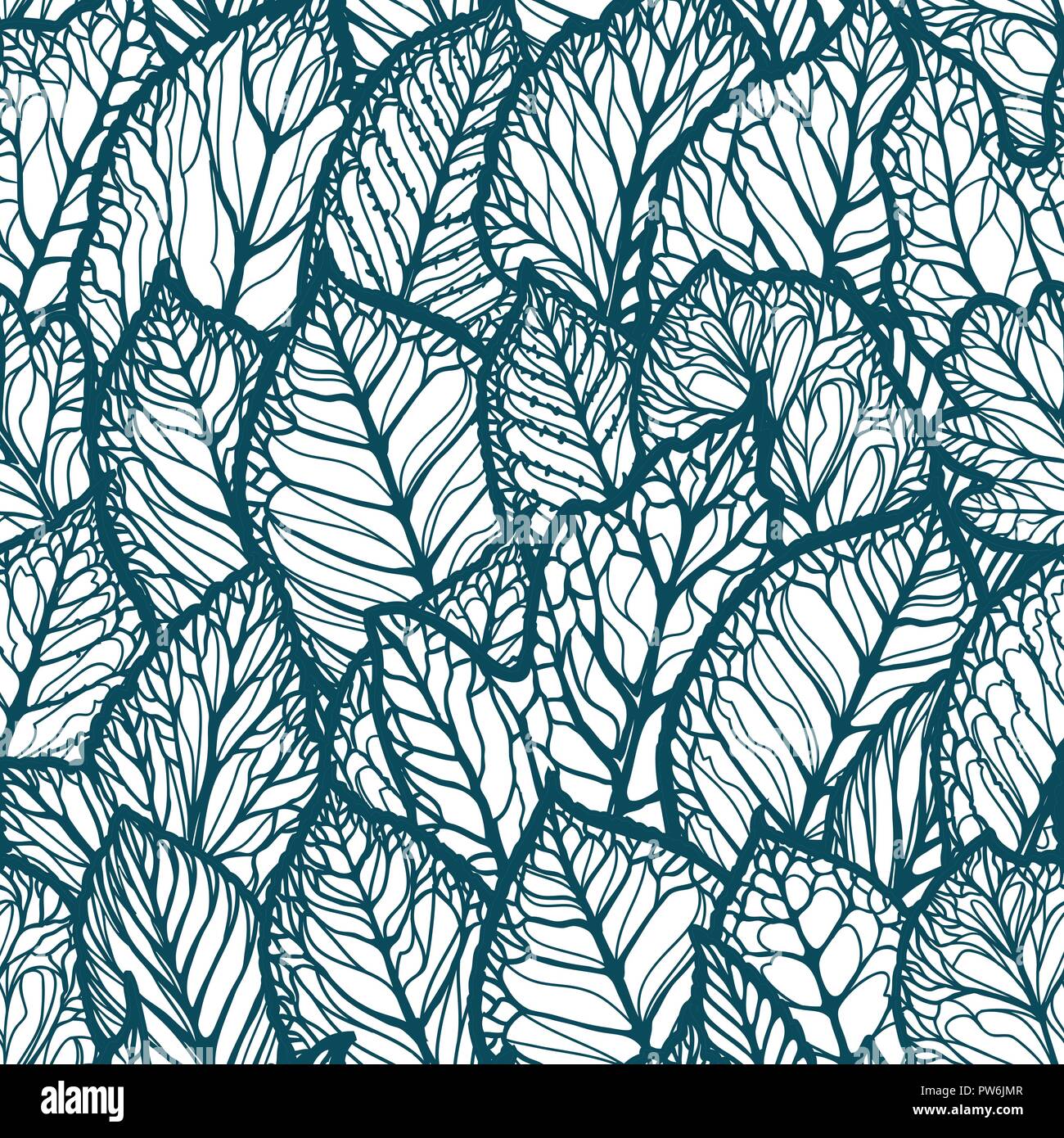 Motif floral. Feuilles décoratives. Seamless background vector illustration Illustration de Vecteur