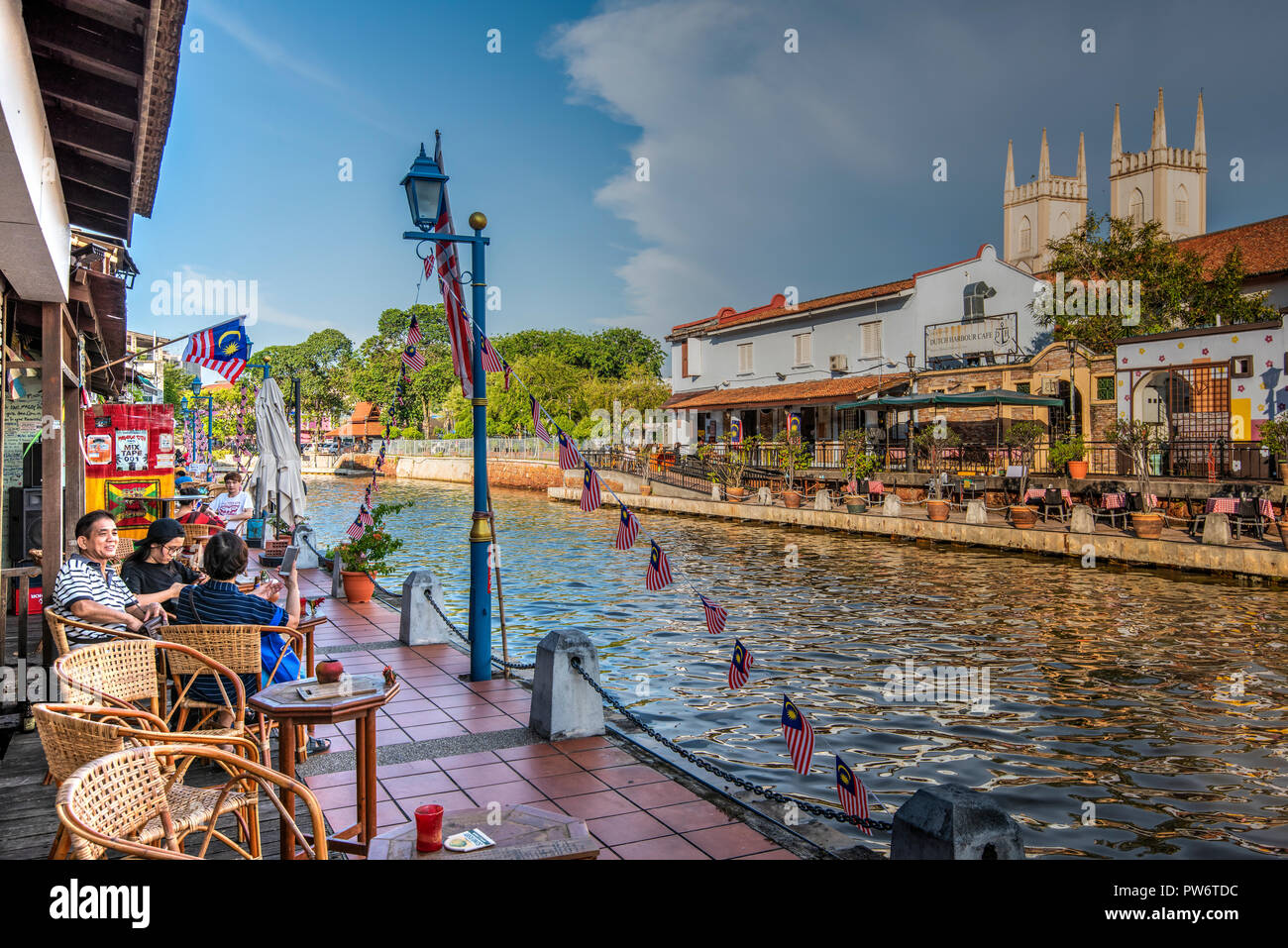 Rivière Malacca, Malacca, Malaisie Ville Banque D'Images