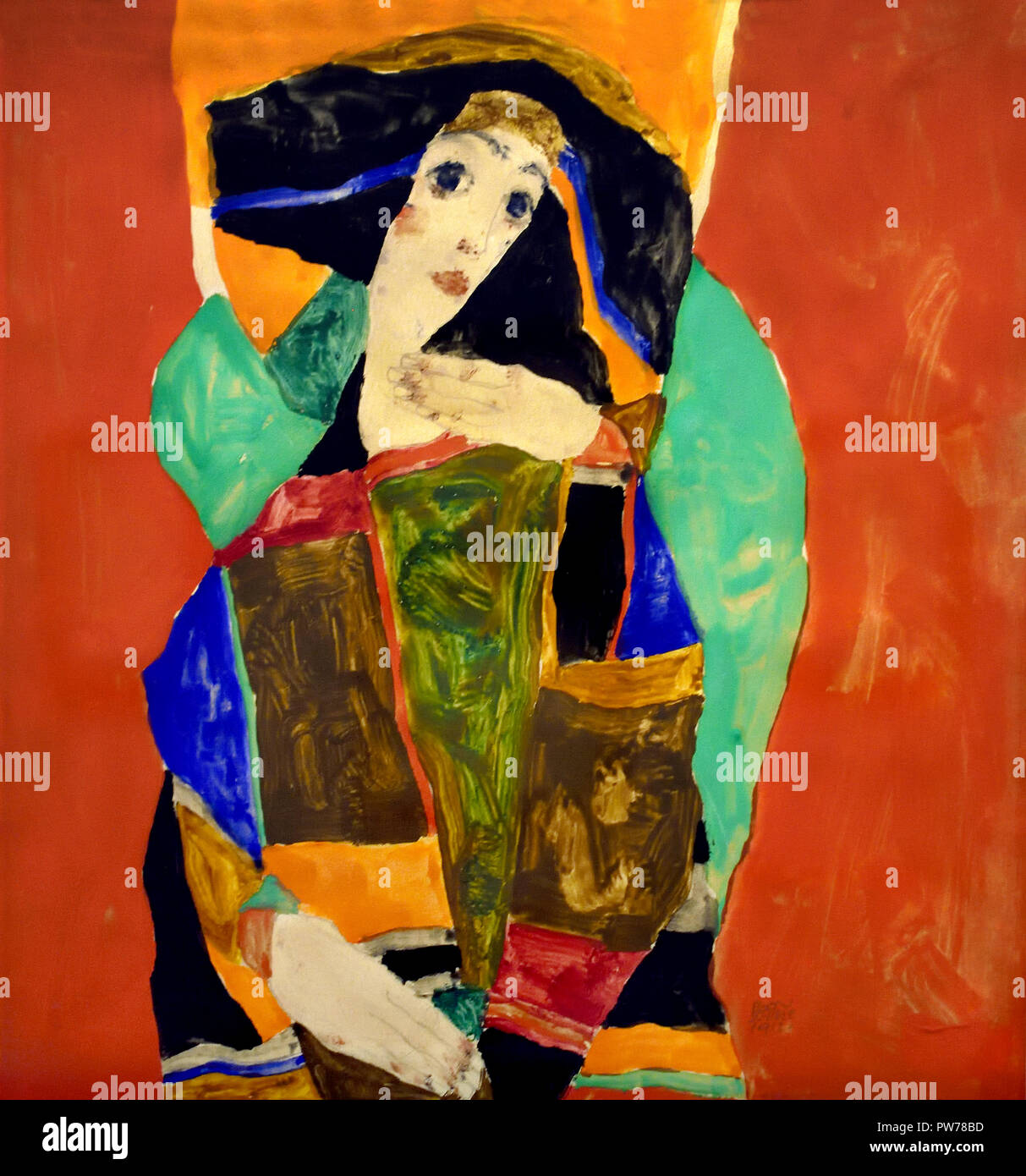 Wally Neuzil - Portrait féminin 1912 Egon Schiele (1890 - 1918), l'Autriche l'Autriche Banque D'Images