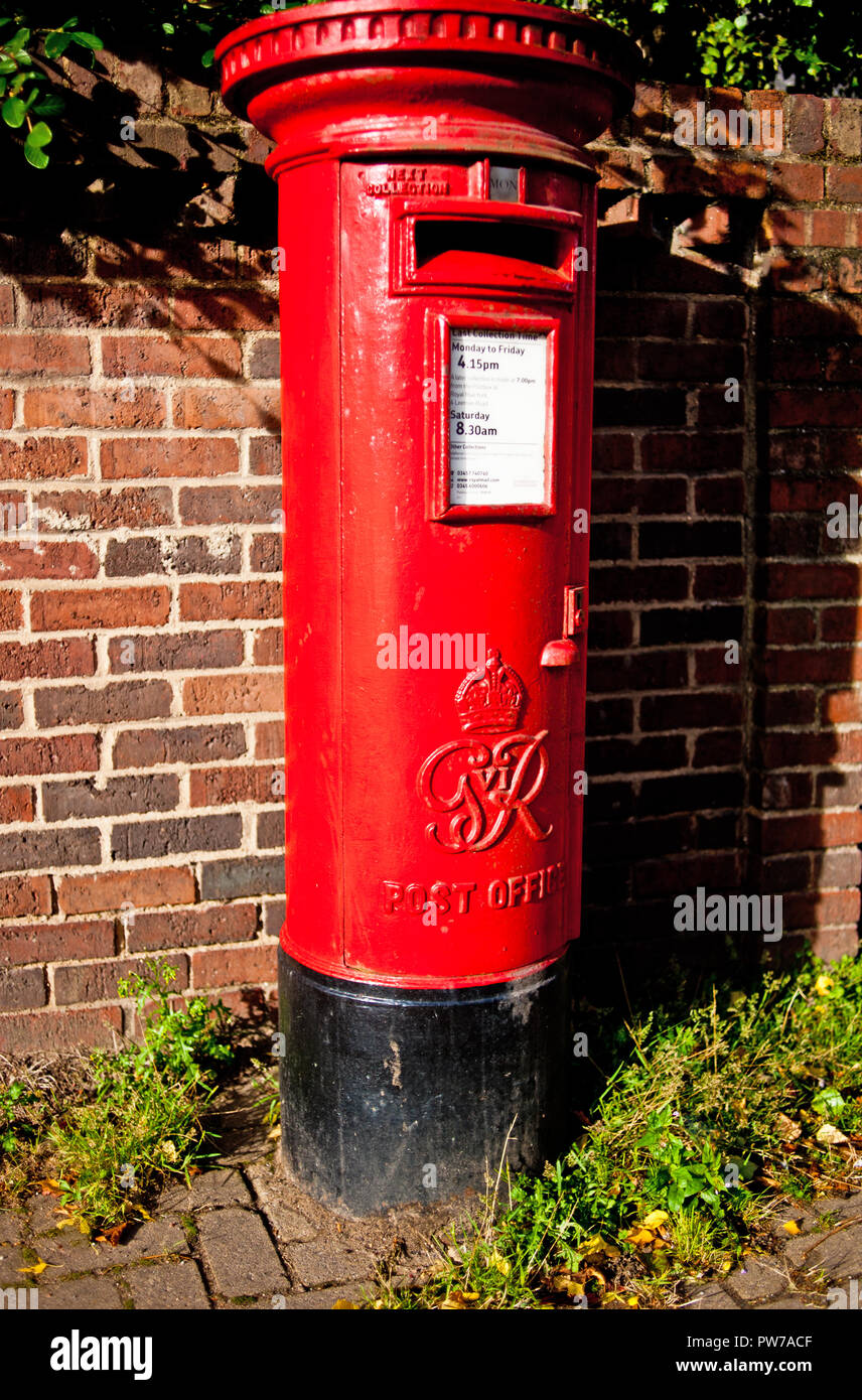 GR Postbox, Fishergate, York, Angleterre Banque D'Images