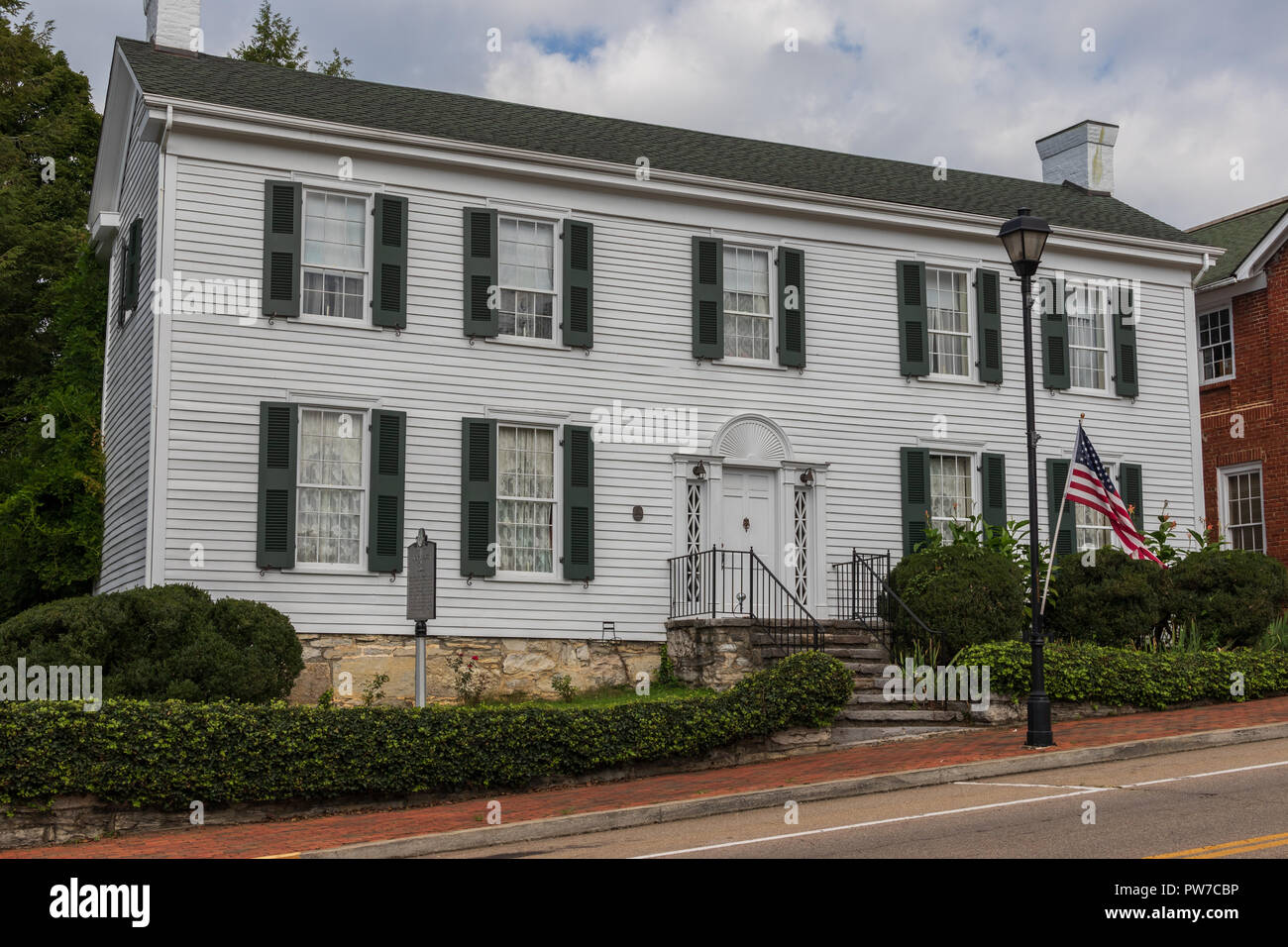 Greeneville, TN, USA-10-2-18 : Cette maison a été construite en 1795 par Valentine Sevier, jeune frère de John Sevier. Banque D'Images