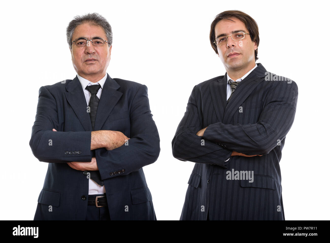 Portrait de jeunes et senior businessman Persique cr Banque D'Images