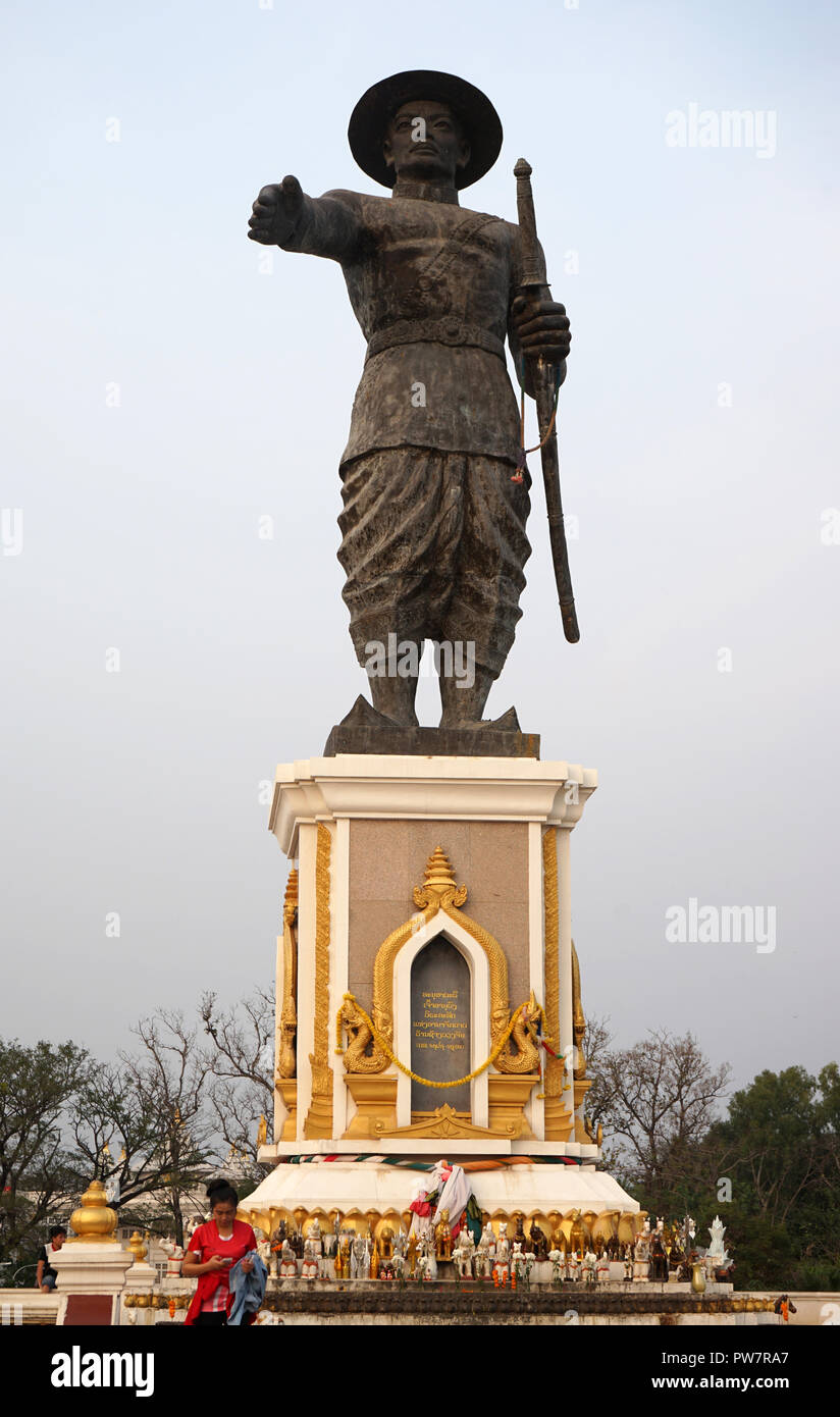Statue des Königs Chao Anouvong, Vientiane, Laos, Asie Banque D'Images