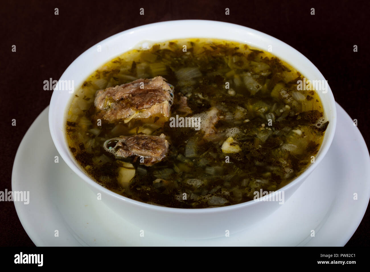 Hashlama avec de l'agneau et de légumes soupe Banque D'Images