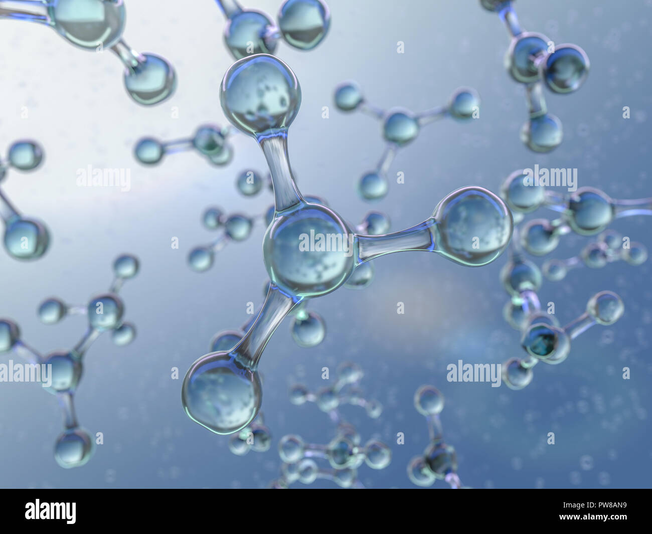 Illustration de molécule modèle. La science, antécédents médicaux avec des molécules et des atomes. Le rendu 3D Banque D'Images