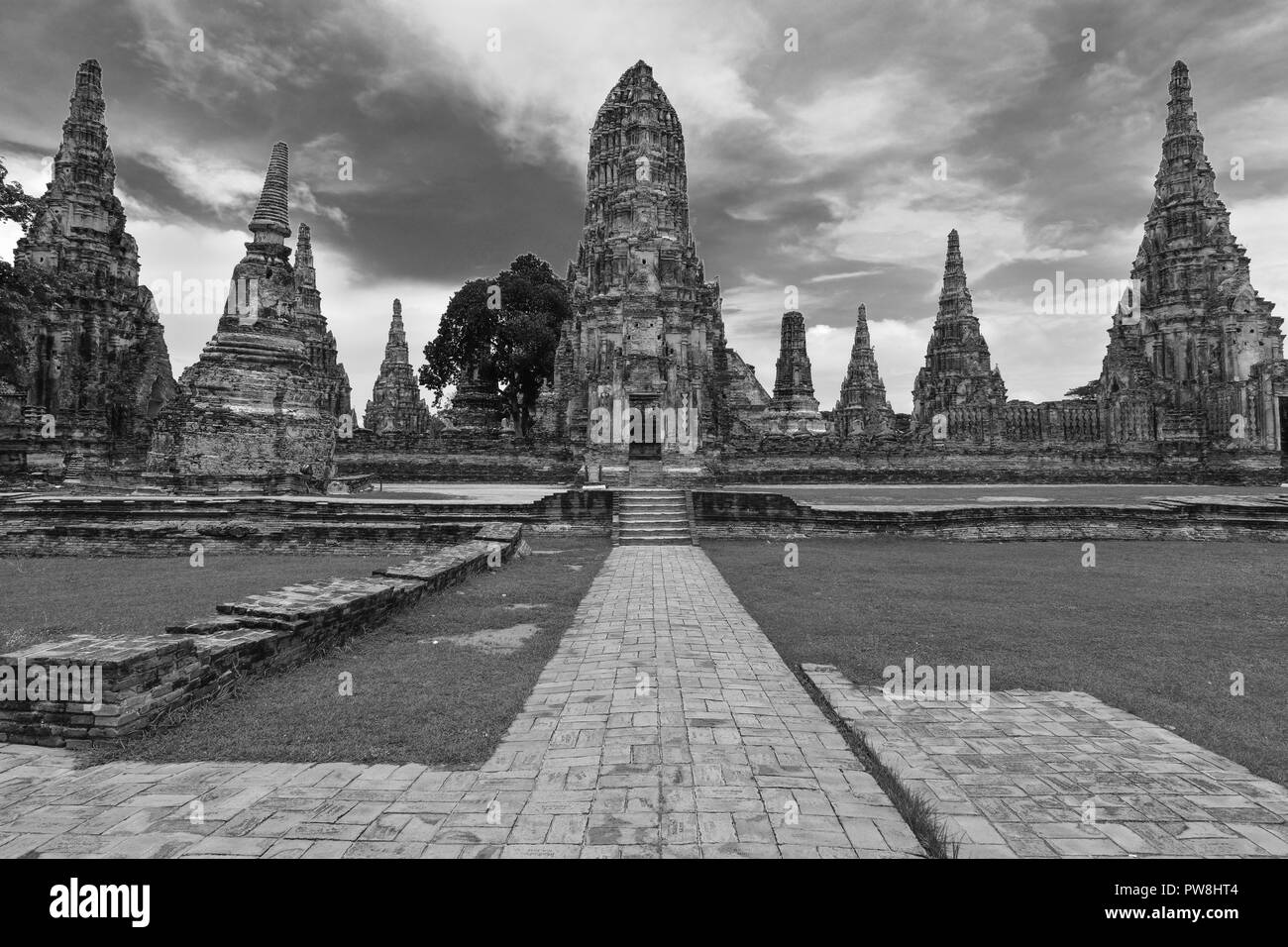 Wat Chaiwatthanaram à Ayutthaya, Thaïlande Banque D'Images