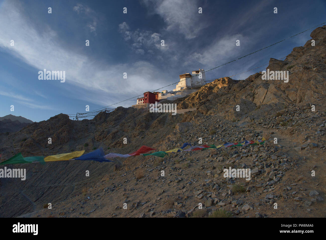 Monastère de Namgyal Tsemo belle lumière, Leh, Ladakh, Inde Banque D'Images