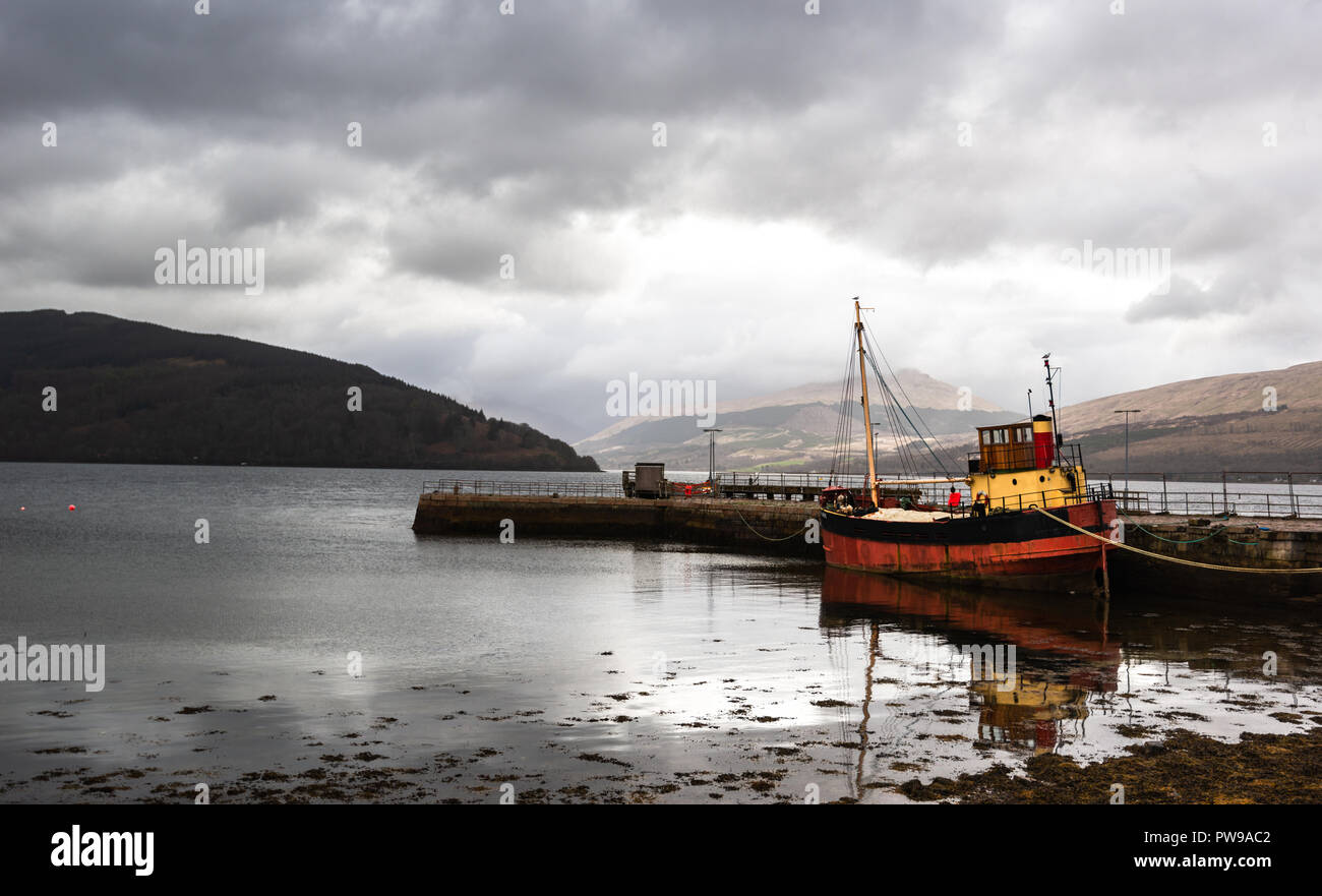 L'Étincelle Vitale, un navire à vapeur, le port d'Inveraray, Argyll et Bute, Loch Fyne, Ecosse, Royaume-Uni Banque D'Images