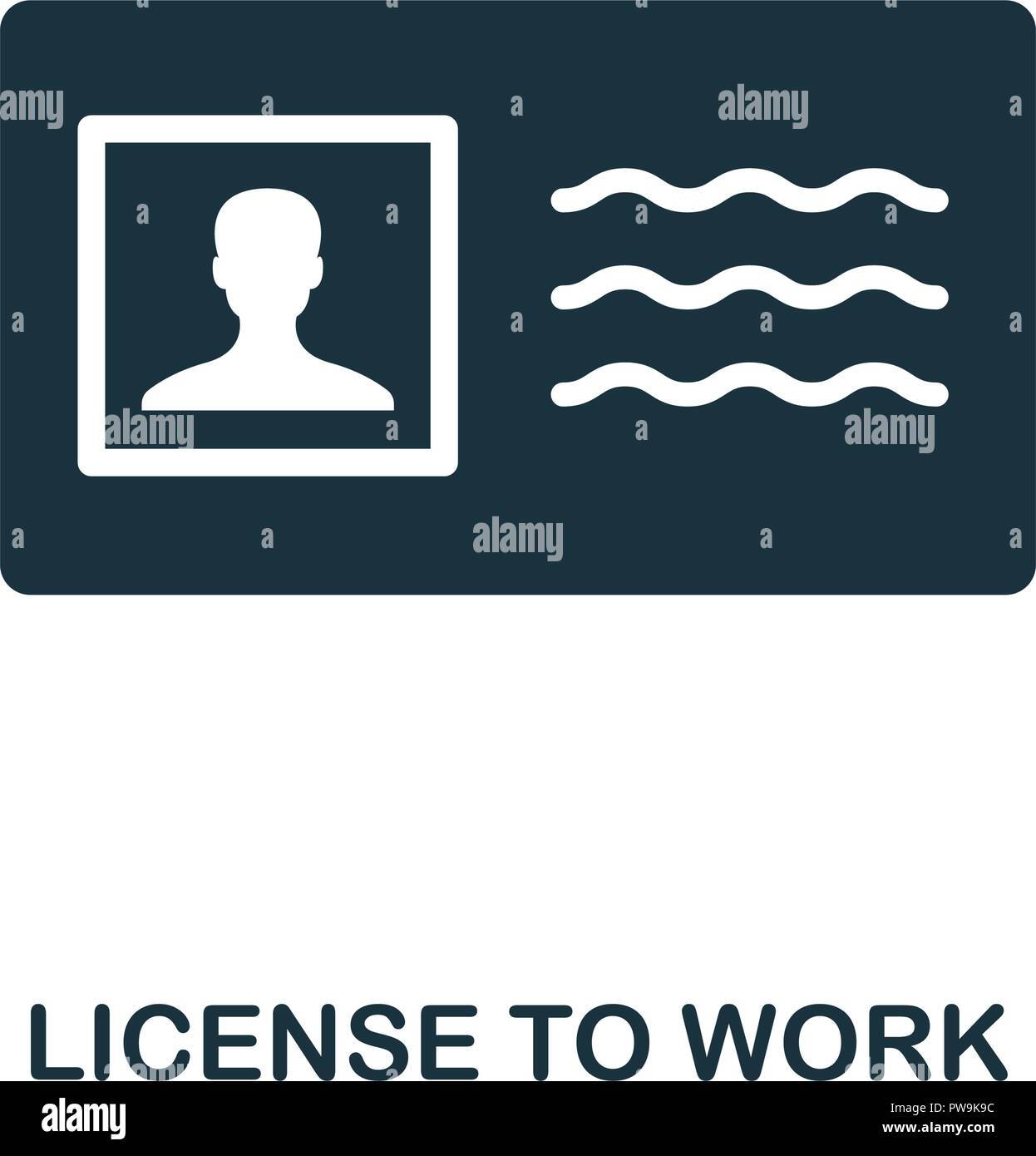 Licence d'icône. Design style monochrome de l'éthique des affaires icon collection. L'assurance-chômage et de ux. Jango jack licence d'icône. Pour la conception web, applications, logiciels, l'utilisation d'impression. Illustration de Vecteur