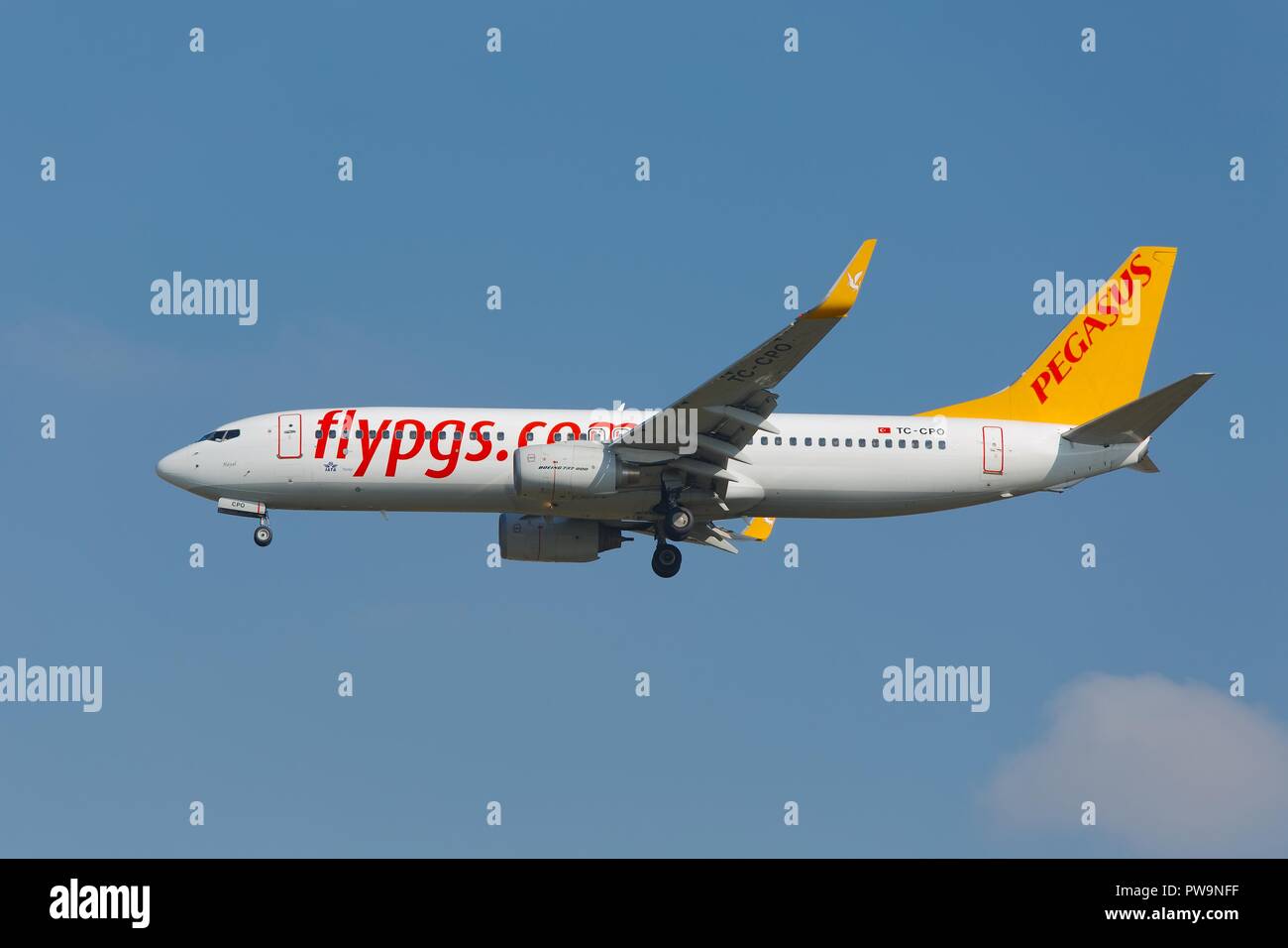 Avion En approche finale Banque D'Images