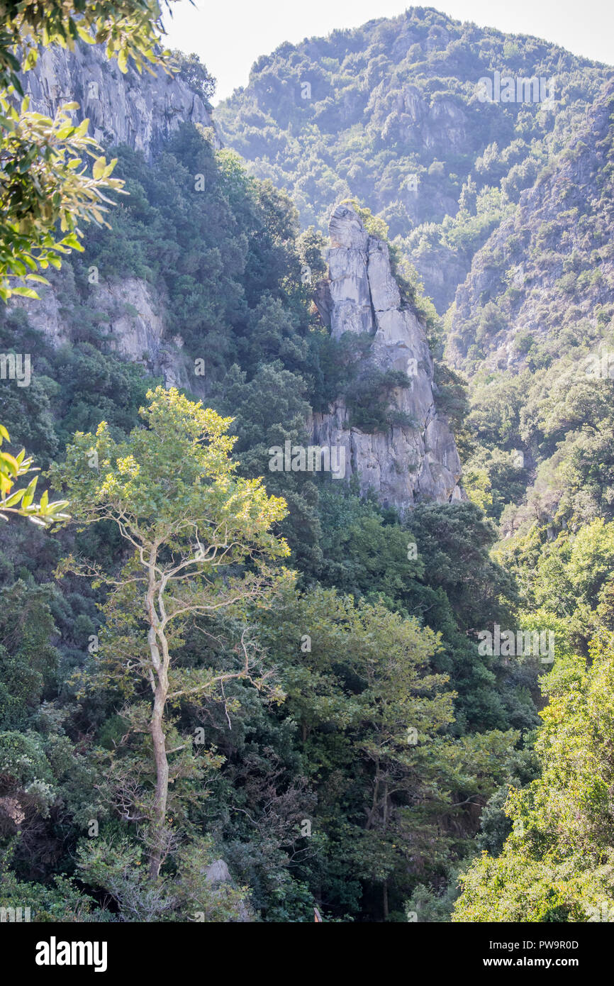 Pont de Damouchari, site de tournage pour 'Mamma Mia', Pelion, Grèce Banque D'Images