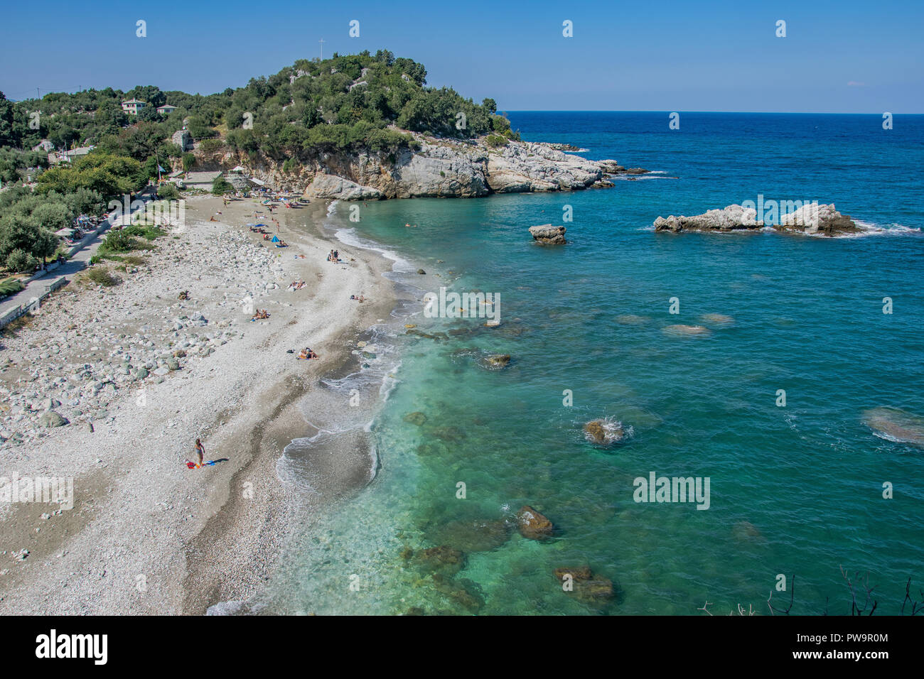 Pont de Damouchari, site de tournage pour 'Mamma Mia', Pelion, Grèce Banque D'Images