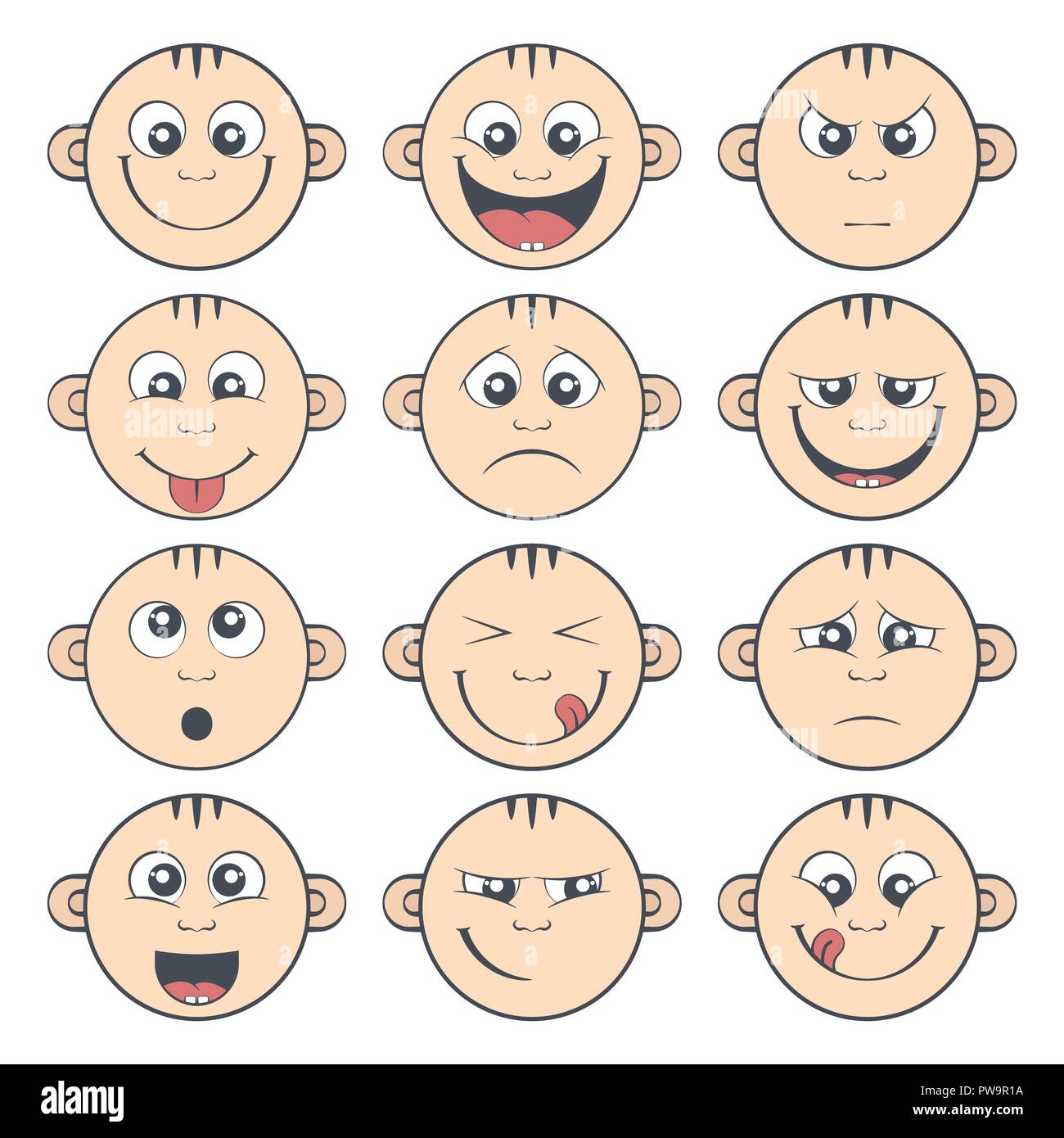 Jeu De Bebe Smiley Cute Cartoon Kids Emoticone Image Vectorielle Stock Alamy Jeu De Bebe Smiley Cute Cartoon Kids Emoticone Image Vectorielle Stock Alamy