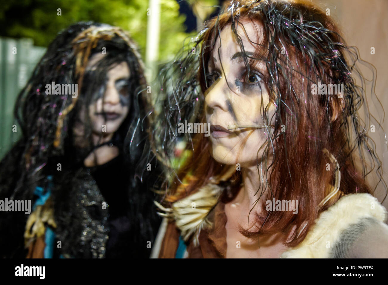 Miami Beach Florida,Flamingo Park,Arts in the Park,Shakespeare,Macbeth,acteur,jouer,rôle,jouer,théâtre,adultes femme femme femme femme,femme,that Banque D'Images