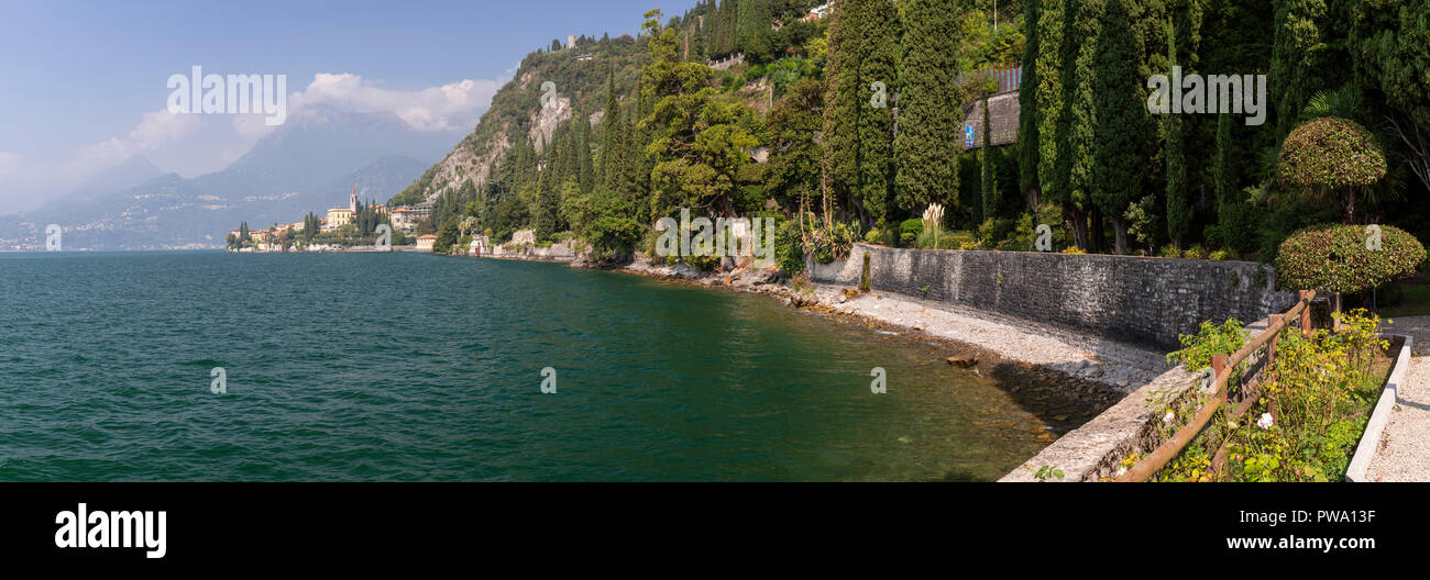 Les jardins de Villa Monastero à Varenna sur le lac de Côme, Italie Banque D'Images