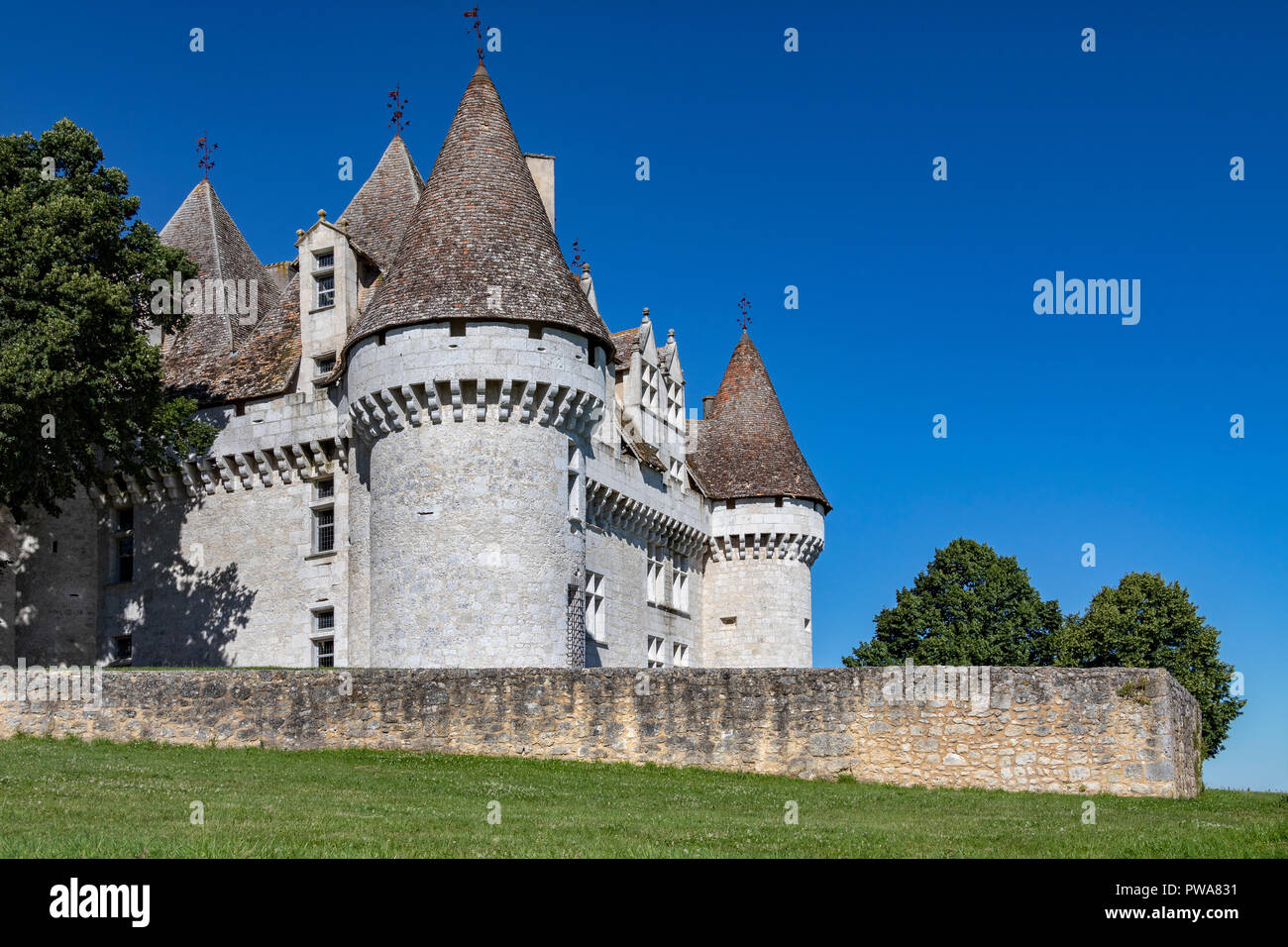 Château de Monbazillac près de la ville de Bergerac en Dordogne Domaine de l'Nouvelle-Aquitaine région de France. Banque D'Images