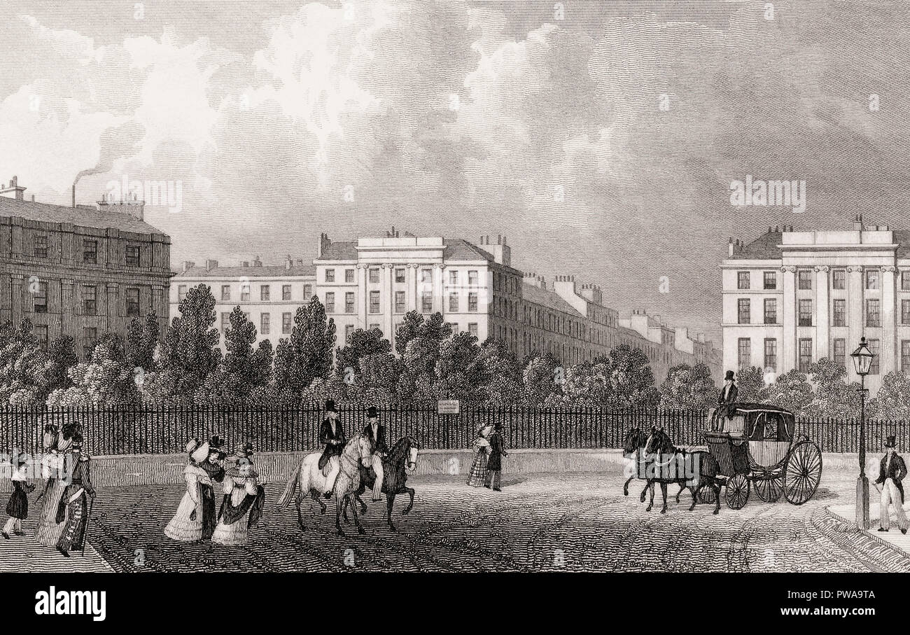 Cirque Royal, Edimbourg, Ecosse, 19e siècle, de l'Athènes moderne par Th. H. Shepherd Banque D'Images