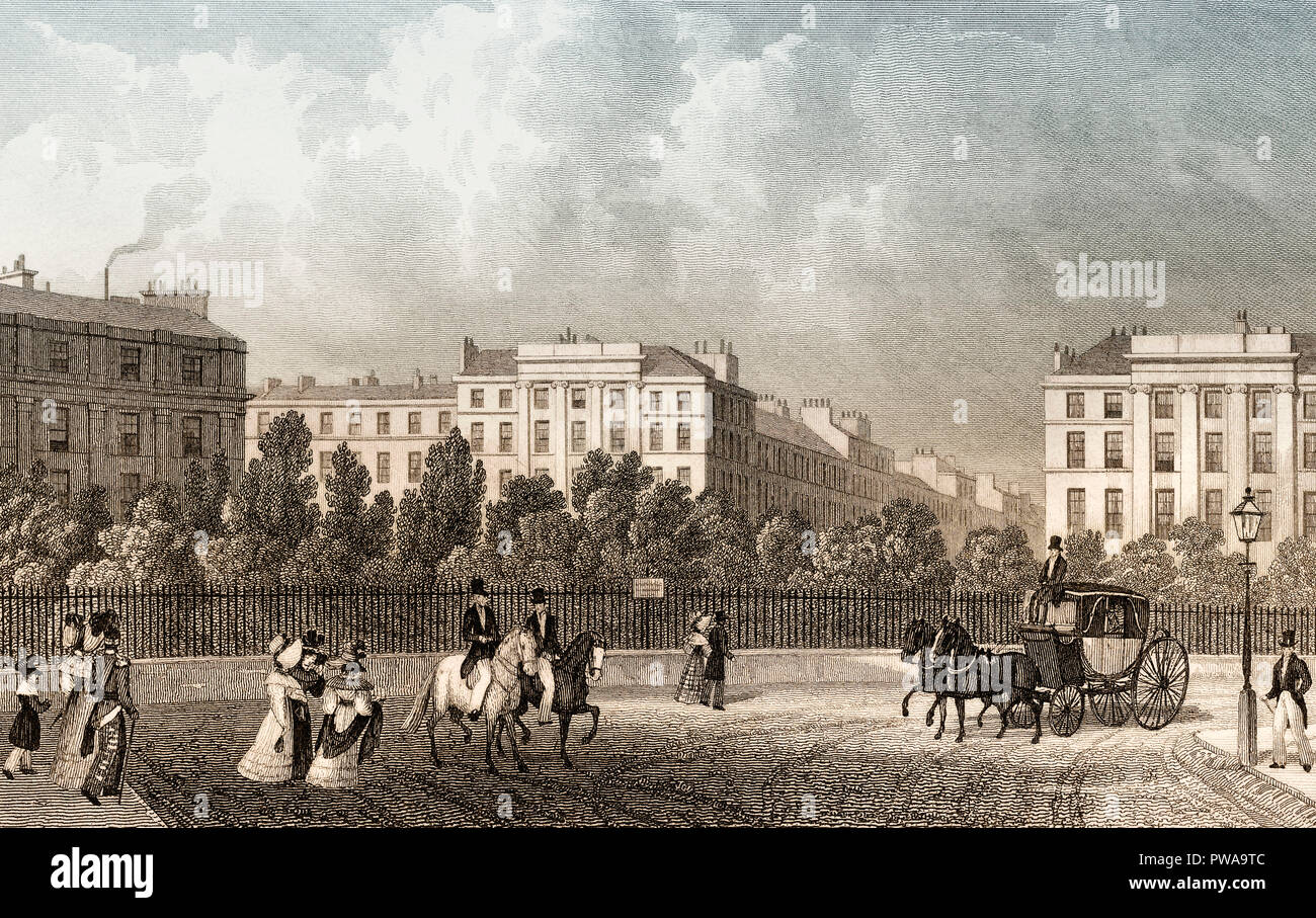 Cirque Royal, Edimbourg, Ecosse, 19e siècle, de l'Athènes moderne par Th. H. Shepherd Banque D'Images