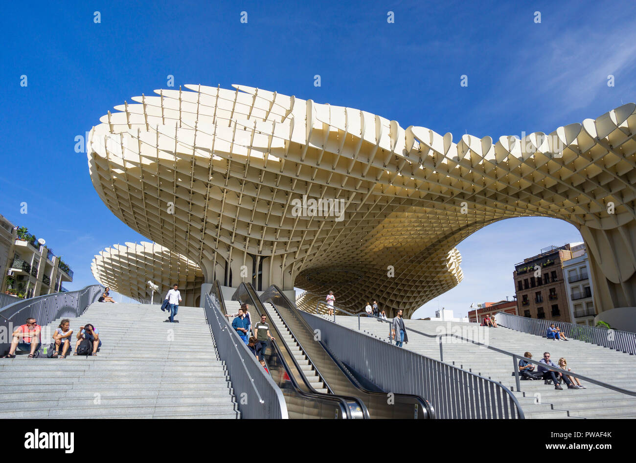 Le Metropol parasol sur la Plaza de la Encarnación à Séville, Espagne, appelée Las Setas Banque D'Images