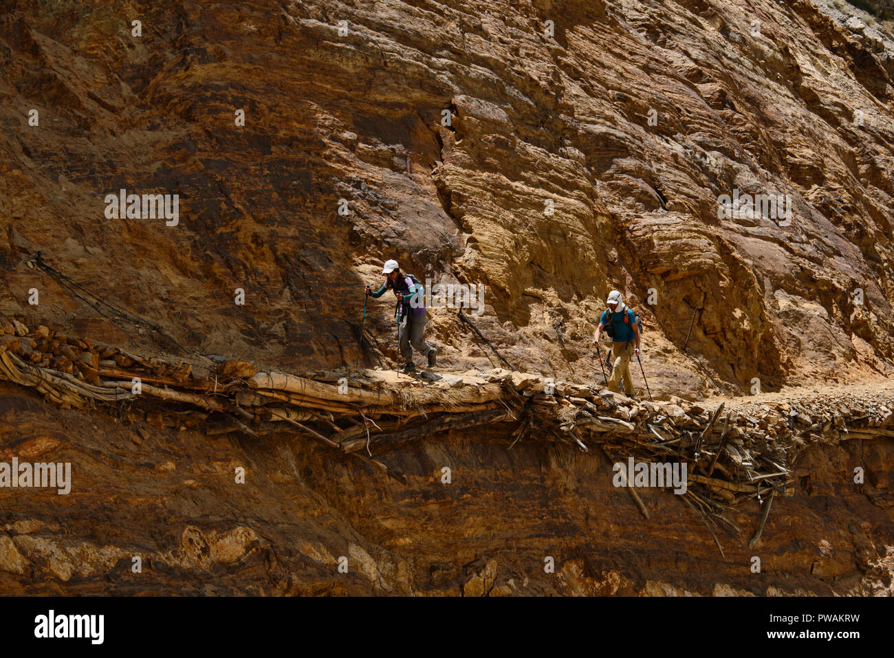 Le Darshai trekking sauvage Gorge dans la vallée de Wakhan, Tadjikistan Banque D'Images