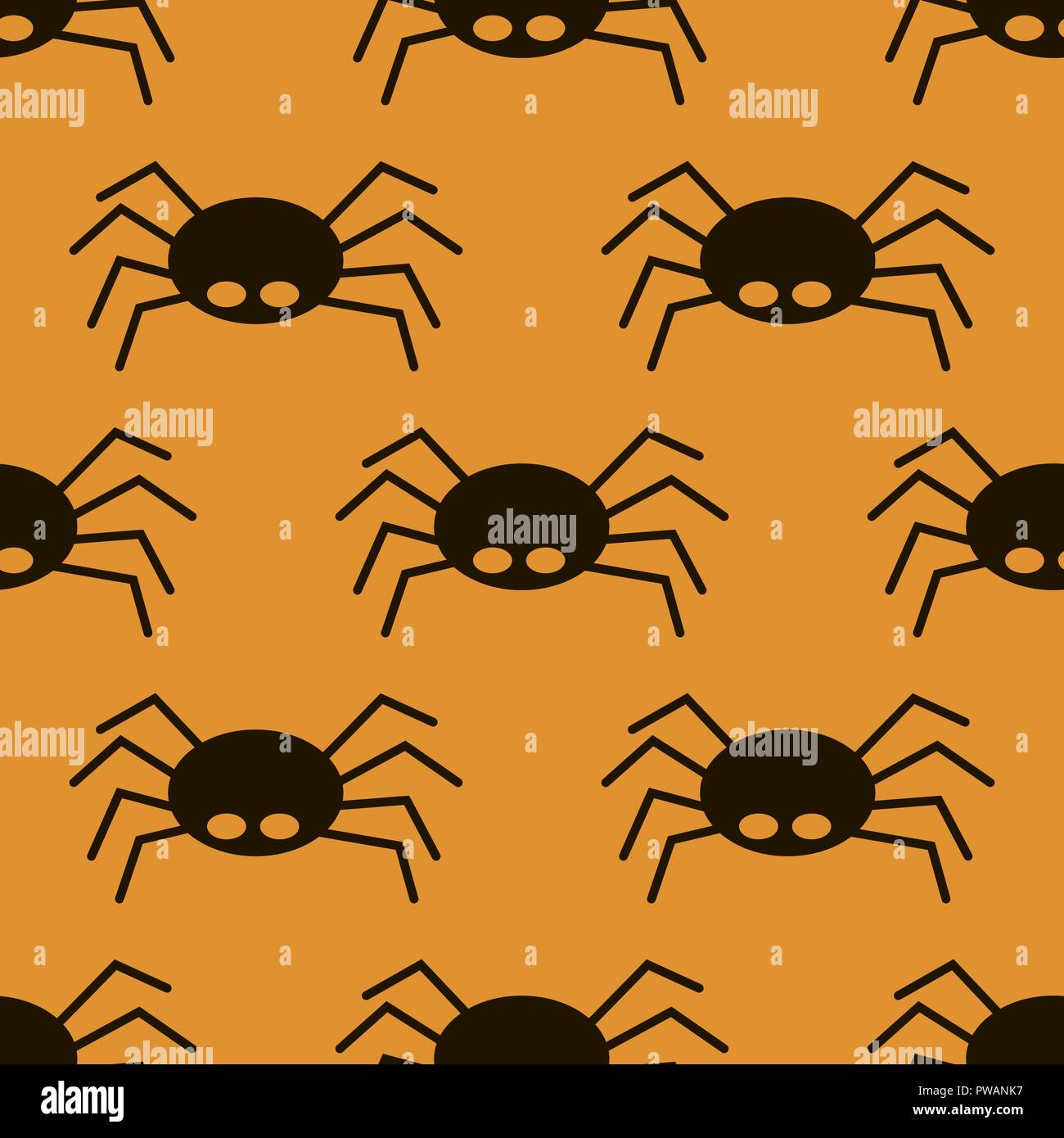 Scary Big spider noir motif transparent, toxiques isect Illustration de Vecteur