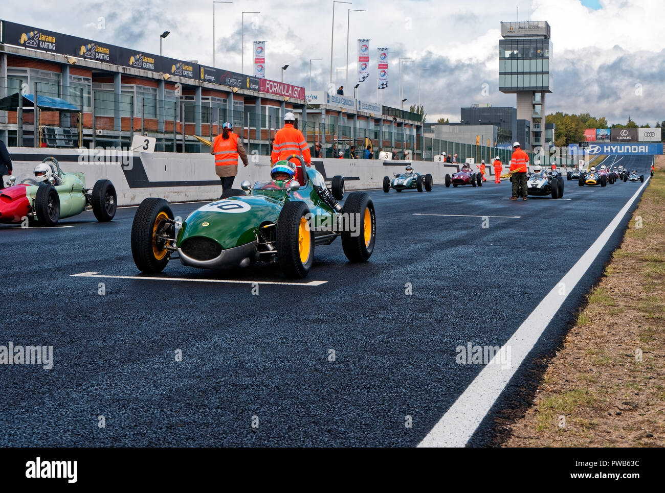 Circuit de Jarama, Madrid, Espagne. Du 13 au 14 octobre, 2018 : concours de l'Historic Grand Prix Automobile Association (HGPCA) au circuit de Jarama à Madrid, Espagne. Enrique Palacio San./Alamy Live News Banque D'Images