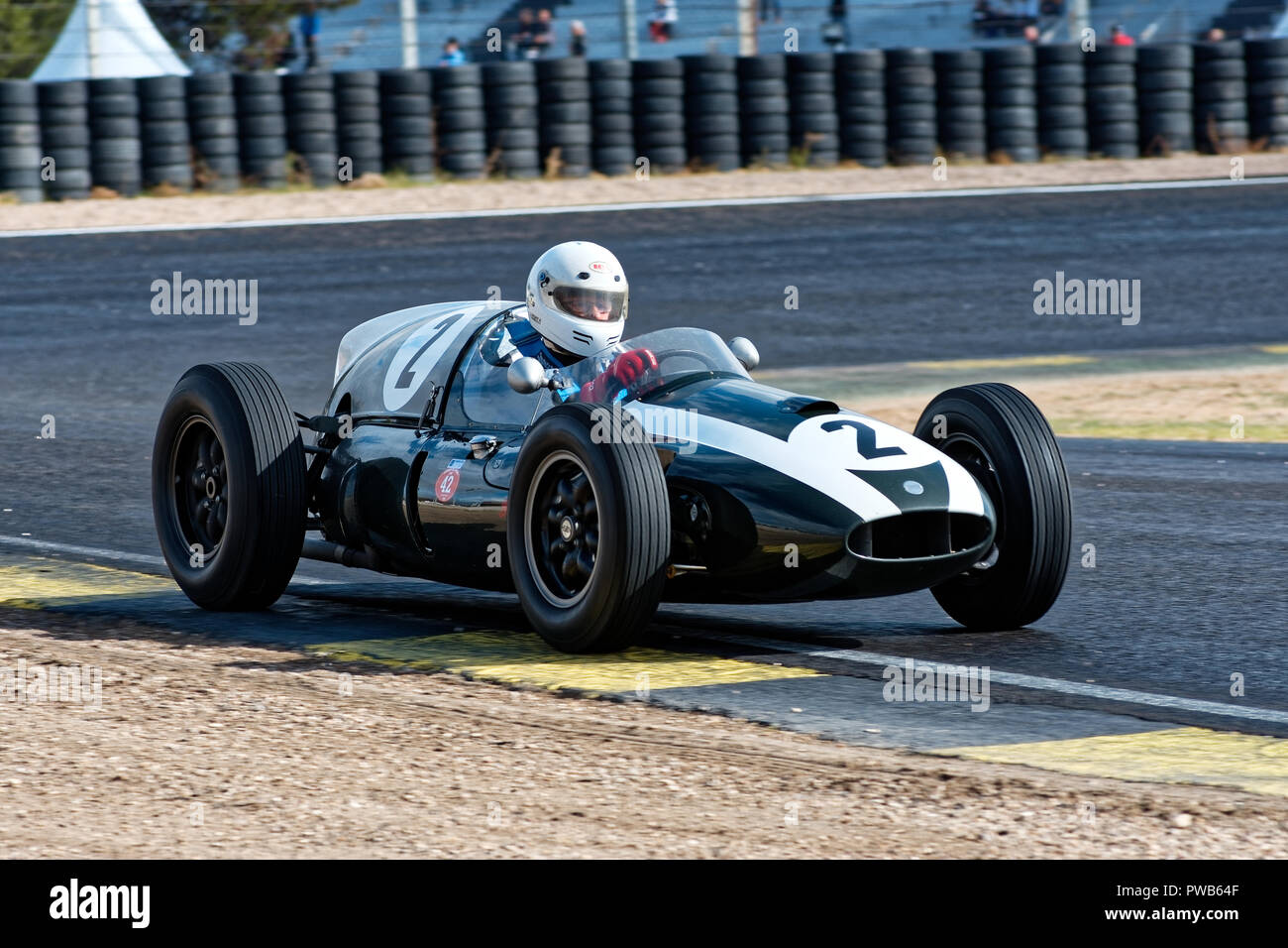 Circuit de Jarama, Madrid, Espagne. Du 13 au 14 octobre, 2018 Voiture de course # 2 : Cooper T45/51, 1958, 1960 cc, Rod Jolley. La concurrence de l'Historic Grand Prix Automobile Association (HGPCA) au circuit de Jarama à Madrid, Espagne. Enrique Palacio San./Alamy Live News Banque D'Images