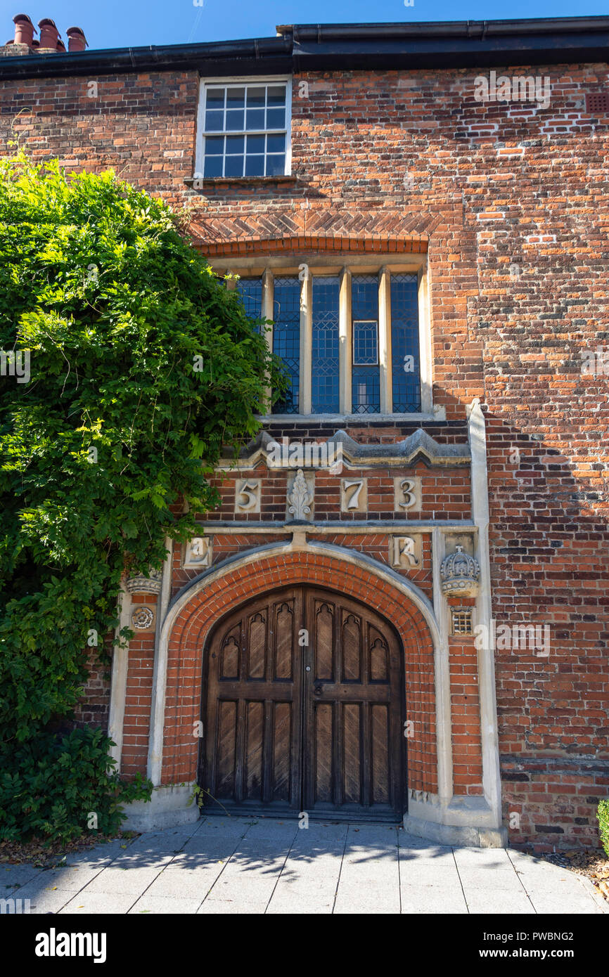 Salle Tudor 1573 (ancienne école de grammaire), rue Wood, Barnet, London Borough of Barnet, Greater London, Angleterre, Royaume-Uni Banque D'Images