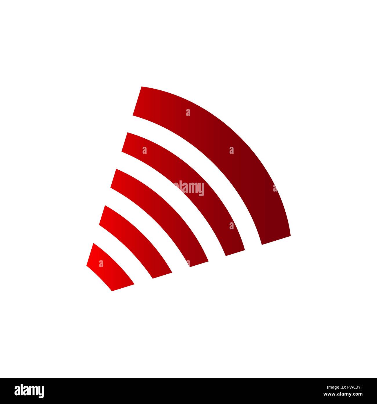 Signal Wifi télévision icône illustration vectorielle simple signe pour logo, web, applications, l'INTERFACE UTILISATEUR Illustration de Vecteur