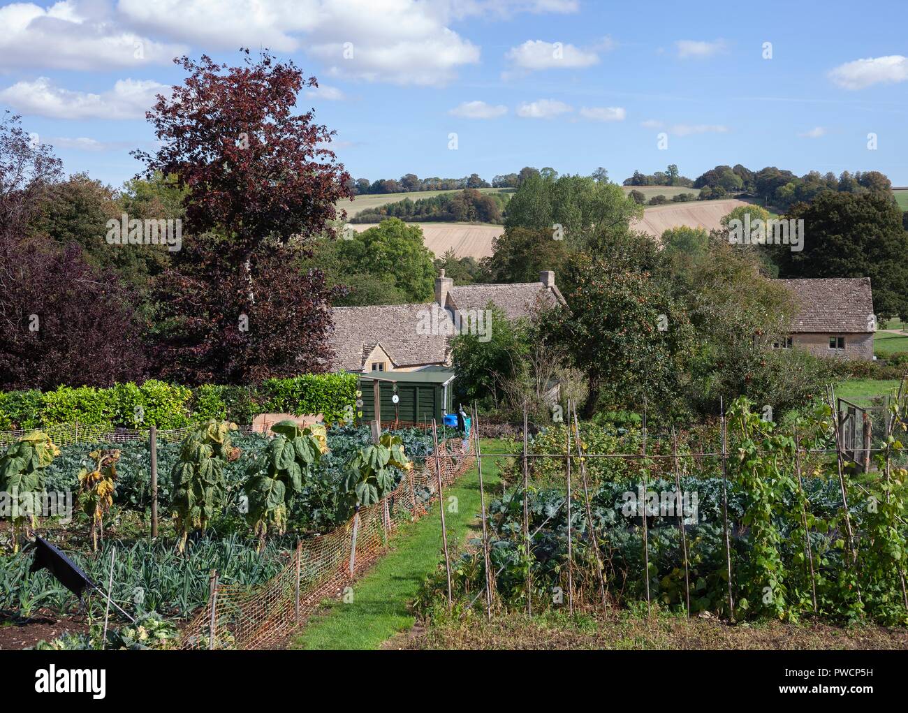 Guiting affectations bloquées en puissance, Cotswolds, Gloucestershire, Angleterre Banque D'Images