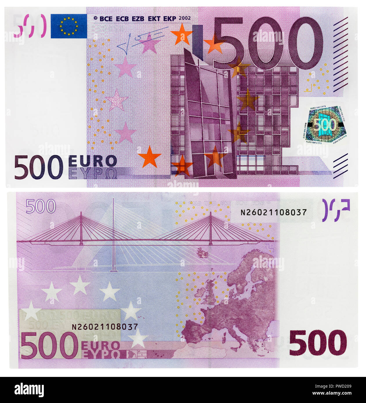 Recto verso billet de 500 euros Banque de photographies et d'images à haute  résolution - Alamy