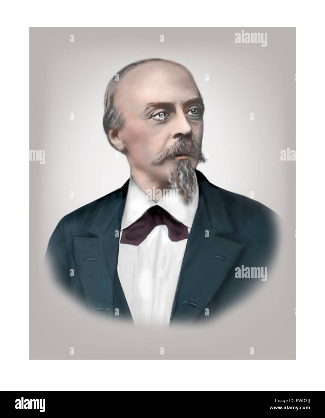 Hans von Bulow 1830 - 1894 compositeur pianiste chef allemand Banque D'Images
