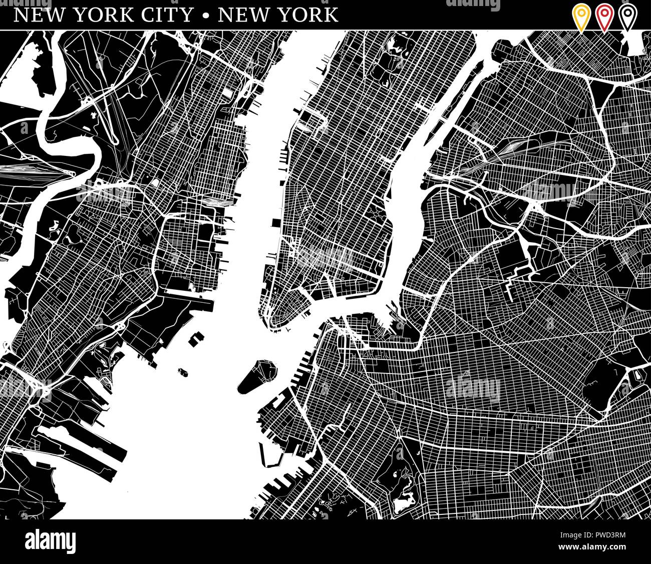 Simple Plan de New York City, New York, USA. Version noir et blanc pour ...