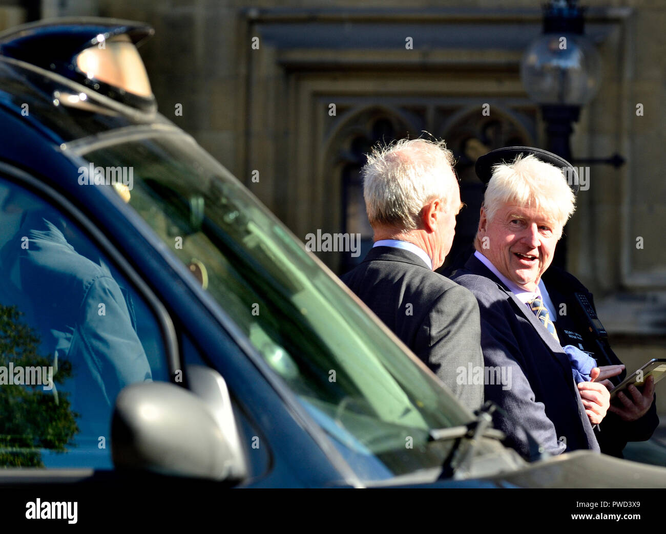 Stanley Johnson (père de Boris Johnson) entre au Parlement, octobre 2018 Banque D'Images