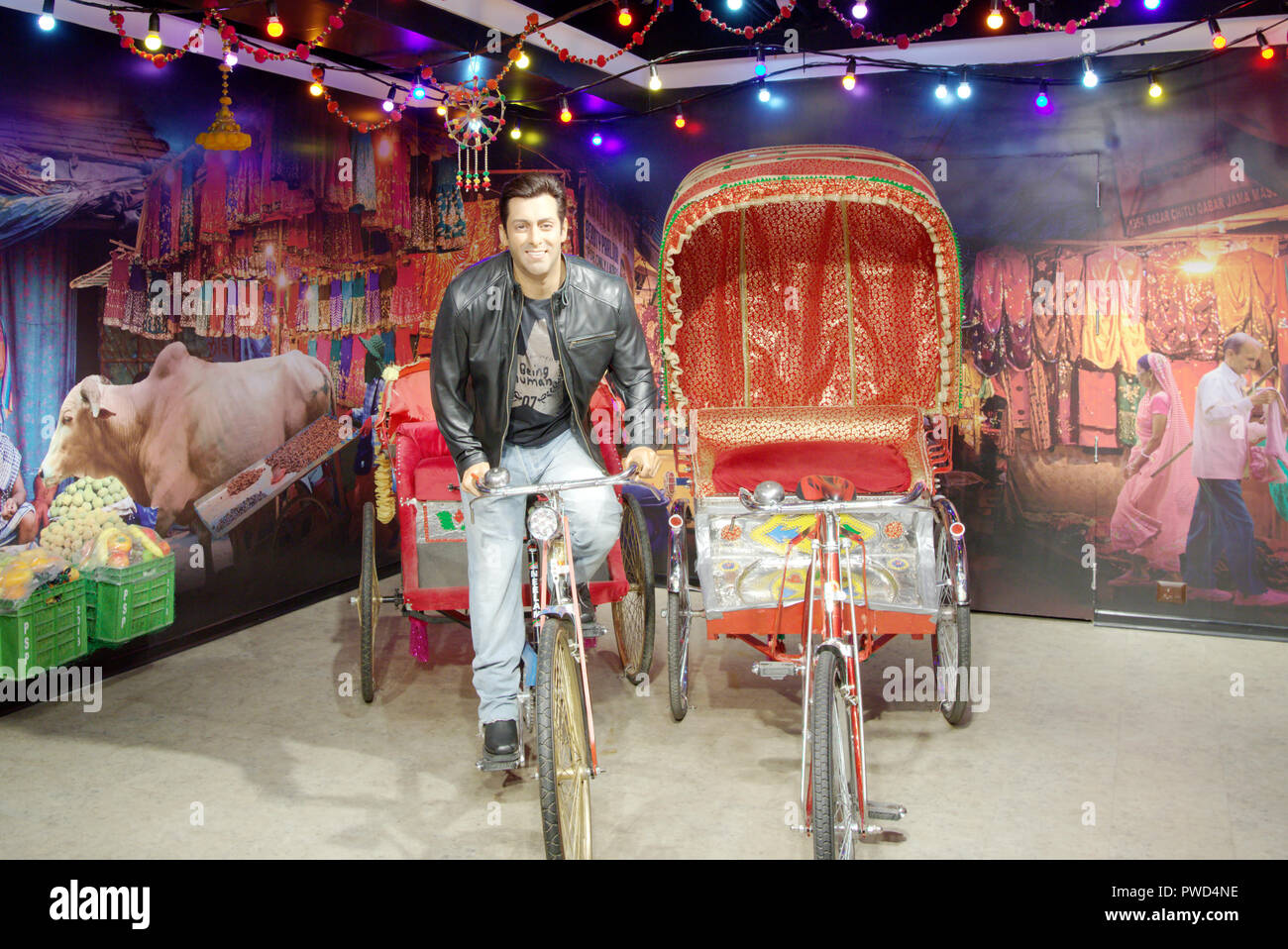 La figure de cire de Bollywood acteur indien Salman Khan au musée Madame Tussauds, Delhi Banque D'Images