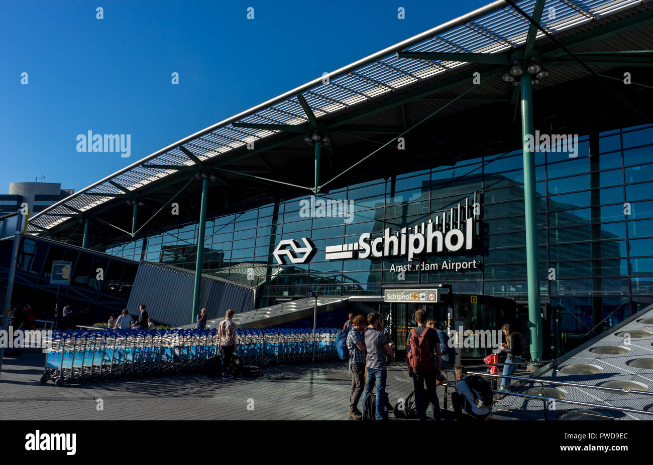 Pays-bas, Amsterdam, Schiphol - 06 mai, 2018 : Entrée de l'aéroport. Banque D'Images