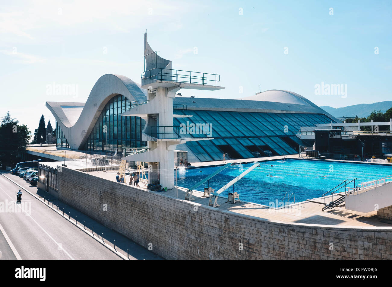 Poljud piscine et centre sportif, Split, Croatie, septembre 2018 Banque D'Images