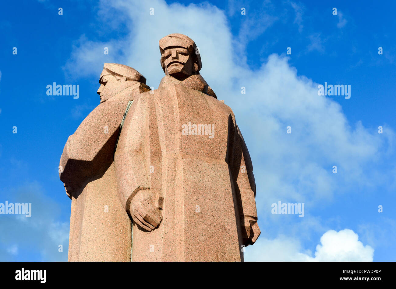 Tirailleurs lettons Monument, Riga, Lettonie Banque D'Images