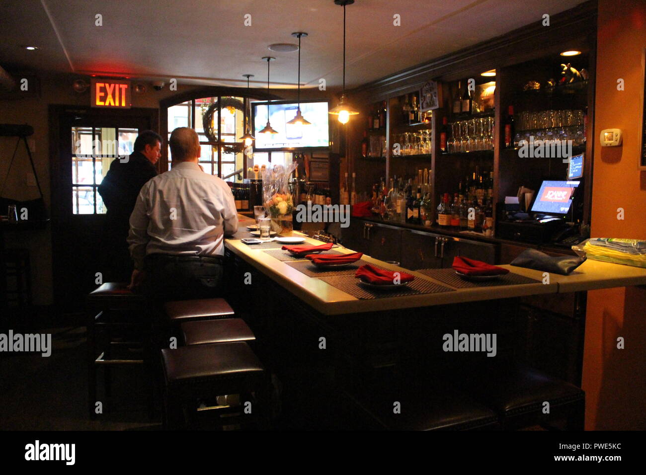 New York, USA. 14Th Sep 2018. 14 septembre 2018, USA, New York : Le restaurant "Joanne Trattoria'. Le propriétaire du restaurant est le père de la musicienne nous (dpa "Manger à l'Gagas : Lady Gaga's parents cuisiner pour les New-yorkais' à partir de 16.10.2018) Crédit : Stephanie Ott/dpa/Alamy Live News Banque D'Images