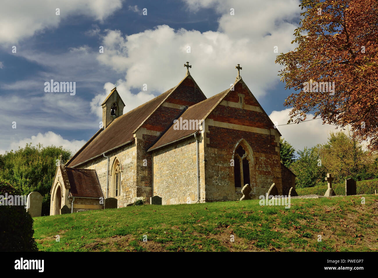 St Nicholas church, Huish, Wiltshire. Banque D'Images