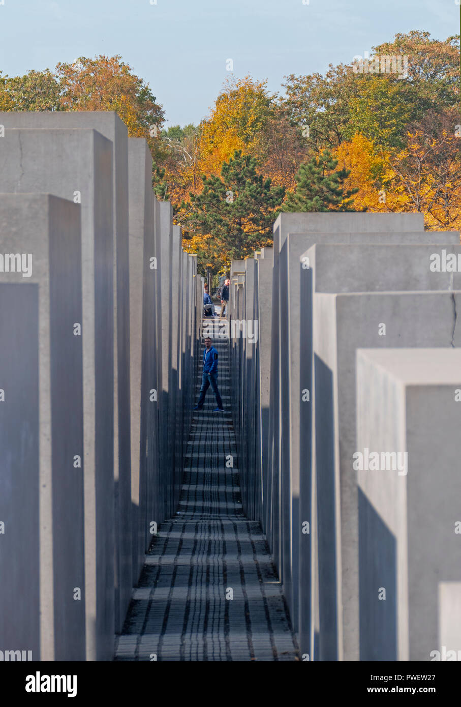 Le Mémorial aux Juifs assassinés d'Europe, également connu comme le mémorial de l'Holocauste à Berlin, Allemagne. Banque D'Images