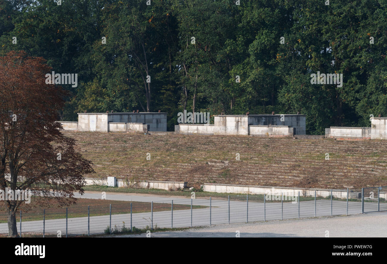 Parti nazi rally -ReichsparteitagsgelŠnde raison. Congrès du Parti du Reich motif à Nuremberg, Allemagne. Adolf Hitler a tenu six rallyes de haine ici. Banque D'Images