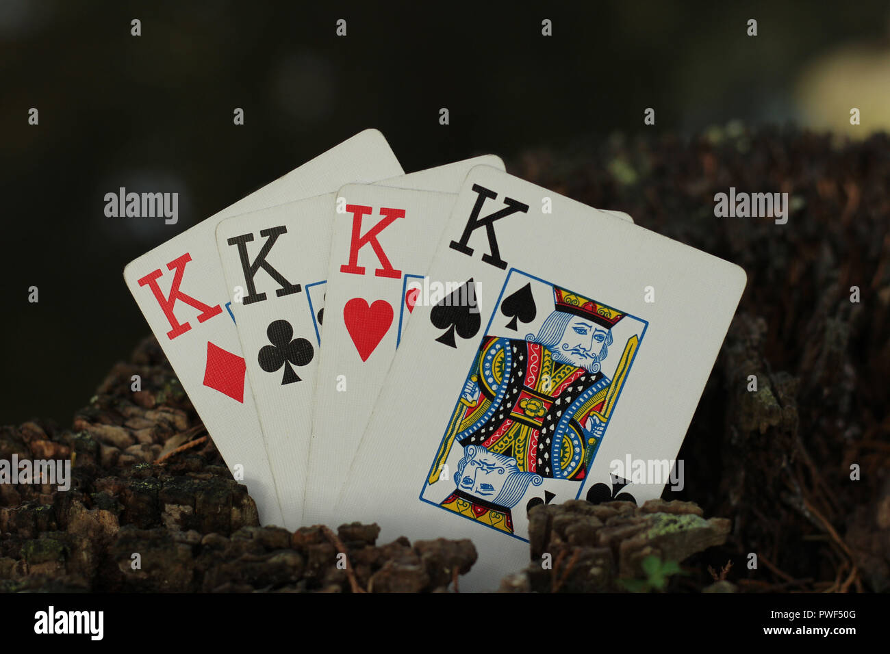 Quatre d'une sorte kings Banque D'Images