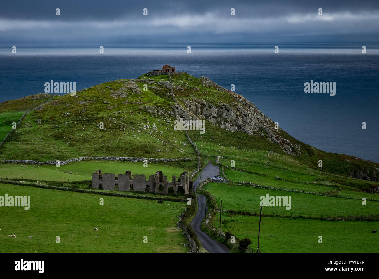 Paysage autour de Torr Head, une attraction de l'Irlande du Nord, situé dans le pays d'Antrim près de Ballycastle. Banque D'Images