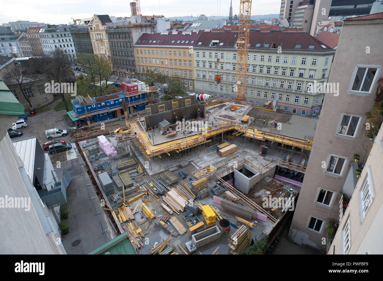 Wien, des Wohnbaus Beatrixgasse 11 Baustelle Banque D'Images