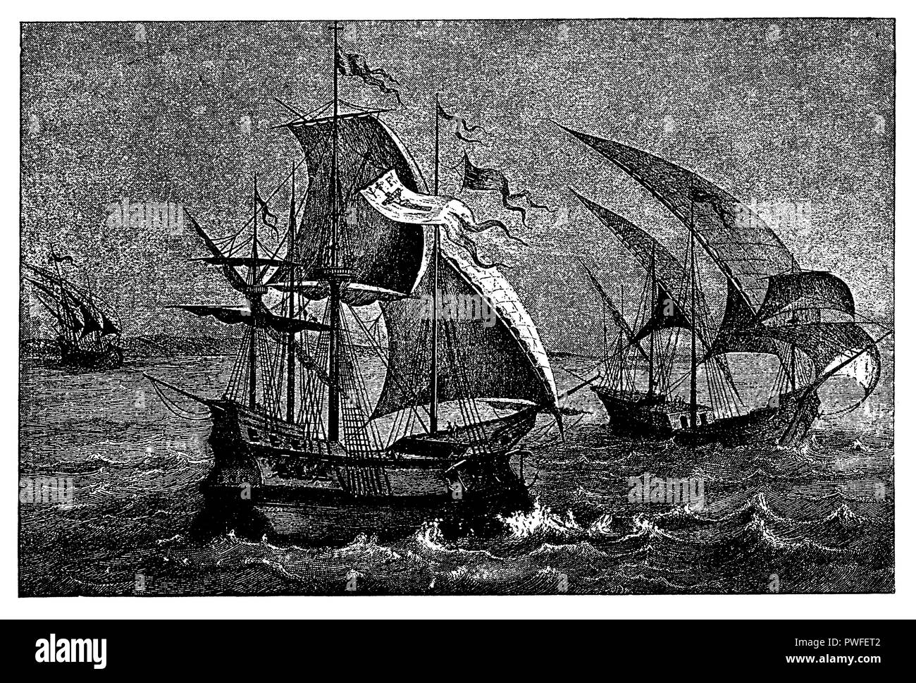 Les caravelles de columbus Banque de photographies et d’images à haute ...